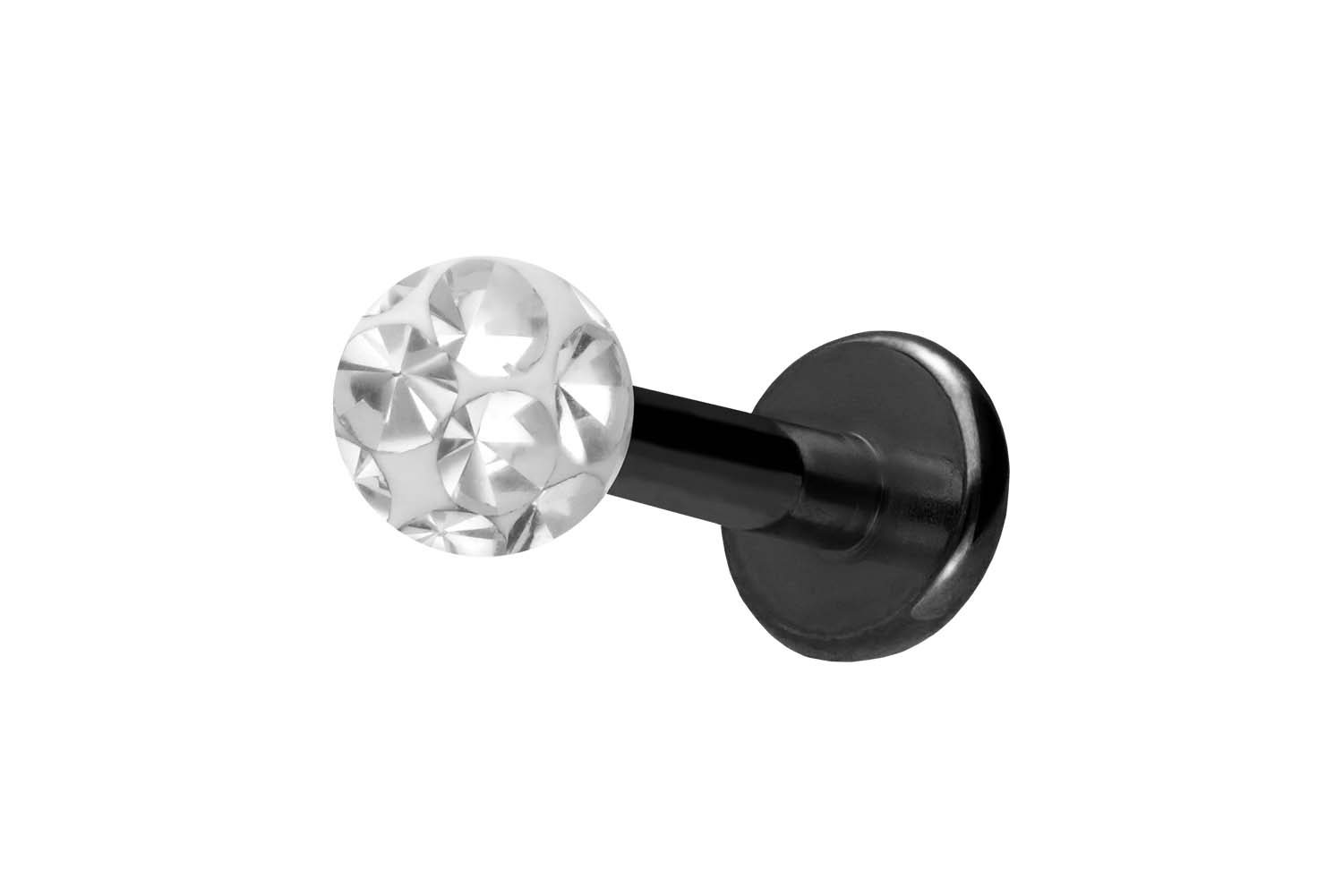 Titan Labret Piercing mit Innengewinde EPOXY-KUGEL